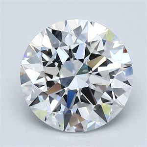 Foto Diamante Natural 1.70 quilates, Redondo , Color E, claridad VVS1 y certificado GIA de