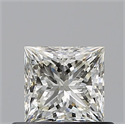 Natural Diamond 0.53 Carats, Princess with  Cut, K Color, VS1 Clarity and Certified by GIA