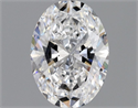 Natural Diamond 0.50 Carats, Oval with  Cut, D Color, SI2 Clarity and Certified by GIA