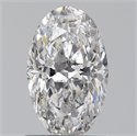 Natural Diamond 0.91 Carats, Oval with  Cut, E Color, SI2 Clarity and Certified by GIA