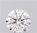 Lab Grown Diamond 1.07 Carats, Round with Ideal Cut, D Color, VVS2 Clarity and Certified by IGI