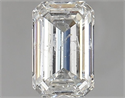 Natural Diamond 1.01 Carats, Emerald with  Cut, G Color, SI2 Clarity and Certified by HRD