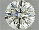 Natural Diamond 0.91 Carats, Round with Excellent Cut, L Color, SI1 Clarity and Certified by IGI