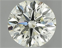 Natural Diamond 0.91 Carats, Round with Excellent Cut, L Color, SI1 Clarity and Certified by IGI