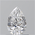 Natural Diamond 0.70 Carats, Pear with  Cut, D Color, VVS2 Clarity and Certified by GIA