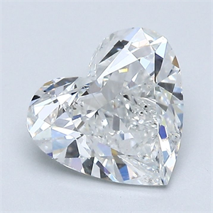 Picture of Natural Diamond 1.70 Carats, Heart with  Cut, F Color, SI2 Clarity and Certified by GIA