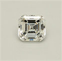 Natural Diamond 0.61 Carats, Asscher with  Cut, F Color, VS1 Clarity and Certified by GIA