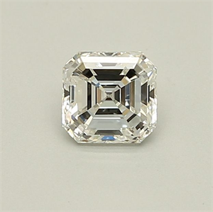 Picture of Natural Diamond 0.61 Carats, Asscher with  Cut, F Color, VS1 Clarity and Certified by GIA