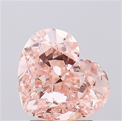 Picture of Lab Grown Diamond 3.00 Carats, Heart with  Cut, Fancy Intense Pink Color, VVS2 Clarity and Certified by IGI