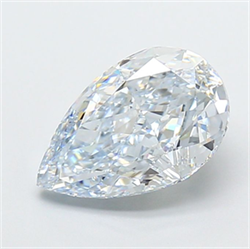 Picture of Lab Grown Diamond 2.80 Carats, Pear with  Cut, Fancy Light Blue Color, VVS1 Clarity and Certified by IGI
