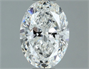 Natural Diamond 1.00 Carats, Oval with  Cut, F Color, SI1 Clarity and Certified by GIA