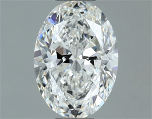 Picture of Natural Diamond 1.00 Carats, Oval with  Cut, F Color, SI1 Clarity and Certified by GIA