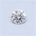 Natural Diamond 0.50 Carats, Round with Excellent Cut, D Color, SI1 Clarity and Certified by GIA