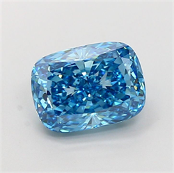 Picture of Lab Grown Diamond 2.54 Carats, CUSHION MODIFIED with  Cut, Fancy Vivid Blue Color, VVS2 Clarity and Certified by IGI
