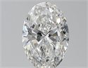 Natural Diamond 0.59 Carats, Oval with  Cut, F Color, SI1 Clarity and Certified by GIA