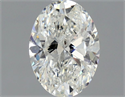 Natural Diamond 1.00 Carats, Oval with  Cut, G Color, SI2 Clarity and Certified by GIA