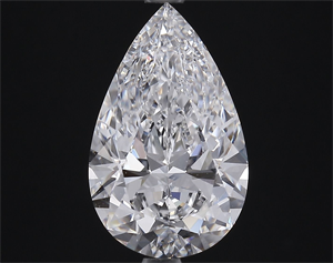 Picture of Natural Diamond 3.34 Carats, Pear with  Cut, D Color, IF Clarity and Certified by GIA