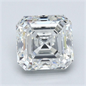 Natural Diamond 2.02 Carats, Asscher with  Cut, H Color, VS2 Clarity and Certified by GIA