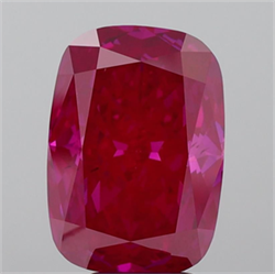 Picture of Lab Grown Diamond 5.11 Carats, Cushion with  Cut, Fancy Vivid Pink Color, VS2 Clarity and Certified by IGI