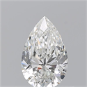 Natural Diamond 0.61 Carats, Pear with  Cut, H Color, VVS1 Clarity and Certified by GIA