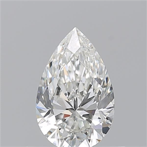 Picture of Natural Diamond 0.61 Carats, Pear with  Cut, H Color, VVS1 Clarity and Certified by GIA