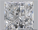 Natural Diamond 0.72 Carats, Princess with  Cut, F Color, SI1 Clarity and Certified by GIA
