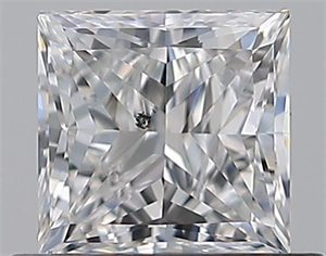 Picture of Natural Diamond 0.72 Carats, Princess with  Cut, F Color, SI1 Clarity and Certified by GIA