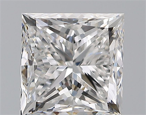 Foto Diamante Natural 1.50 quilates, Princesa , Color E, claridad VS1 y certificado GIA de
