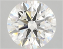 Natural Diamond 3.71 Carats, Round with Excellent Cut, H Color, VVS2 Clarity and Certified by GIA