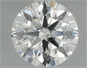 Natural Diamond 0.83 Carats, Round with Excellent Cut, H Color, SI2 Clarity and Certified by GIA