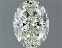 Natural Diamond 1.00 Carats, Oval with  Cut, I Color, VVS1 Clarity and Certified by IGI