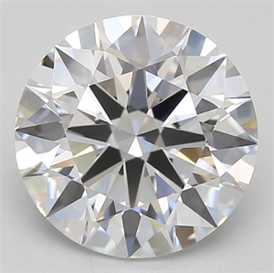 Picture of Lab Grown Diamond 3.70 Carats, Round with Excellent Cut, D Color, IF Clarity and Certified by GIA