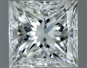 Picture of Natural Diamond 1.01 Carats, Princess with  Cut, H Color, VVS2 Clarity and Certified by IGI
