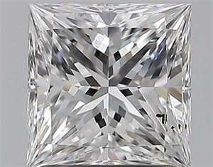 Foto Diamante Natural 1.51 quilates, Princesa , Color E, claridad SI1 y certificado GIA de
