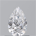 Natural Diamond 0.53 Carats, Pear with  Cut, D Color, VS2 Clarity and Certified by GIA