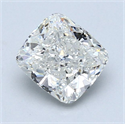 Natural Diamond 1.51 Carats, Cushion with  Cut, H Color, SI2 Clarity and Certified by GIA