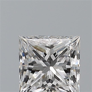 Picture of Natural Diamond 0.41 Carats, Princess with  Cut, E Color, VS1 Clarity and Certified by GIA