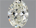 Natural Diamond 1.00 Carats, Oval with  Cut, J Color, VS1 Clarity and Certified by GIA