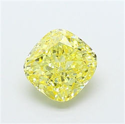 Picture of Lab Grown Diamond 1.91 Carats, CUSHION MODIFIED with  Cut, Fancy Intense Yellow Color, VS1 Clarity and Certified by IGI
