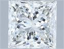 Natural Diamond 1.30 Carats, Princess with  Cut, I Color, VS2 Clarity and Certified by IGI