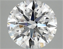 Lab Grown Diamond 2.57 Carats, Round with Excellent Cut, D Color, VVS2 Clarity and Certified by IGI
