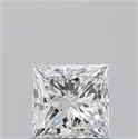 Natural Diamond 0.70 Carats, Princess with  Cut, F Color, VVS1 Clarity and Certified by GIA