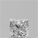 Natural Diamond 0.50 Carats, Princess with  Cut, E Color, VS1 Clarity and Certified by GIA