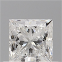 Natural Diamond 0.50 Carats, Princess with  Cut, F Color, SI1 Clarity and Certified by GIA