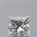 Natural Diamond 0.52 Carats, Princess with  Cut, F Color, VVS2 Clarity and Certified by GIA