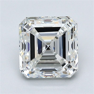 Picture of Natural Diamond 1.70 Carats, Asscher with  Cut, G Color, VS1 Clarity and Certified by GIA