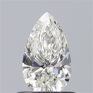 Picture of Natural Diamond 0.58 Carats, Pear with  Cut, H Color, VVS1 Clarity and Certified by GIA