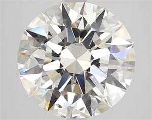 Picture of Natural Diamond 4.07 Carats, Round with Excellent Cut, J Color, SI1 Clarity and Certified by GIA