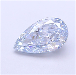 Picture of Lab Grown Diamond 1.23 Carats, Pear with  Cut, Fancy Intense Blue Color, VVS1 Clarity and Certified by IGI