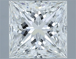 Foto Diamante Natural 3.06 quilates, Princesa , Color I, claridad VVS1 y certificado GIA de